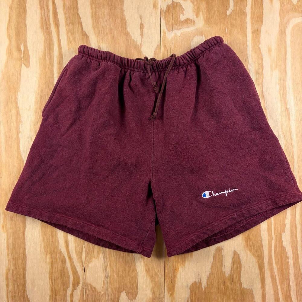 Vintage 90s Champion Athletic Shorts – Burgundy – Men’s XL